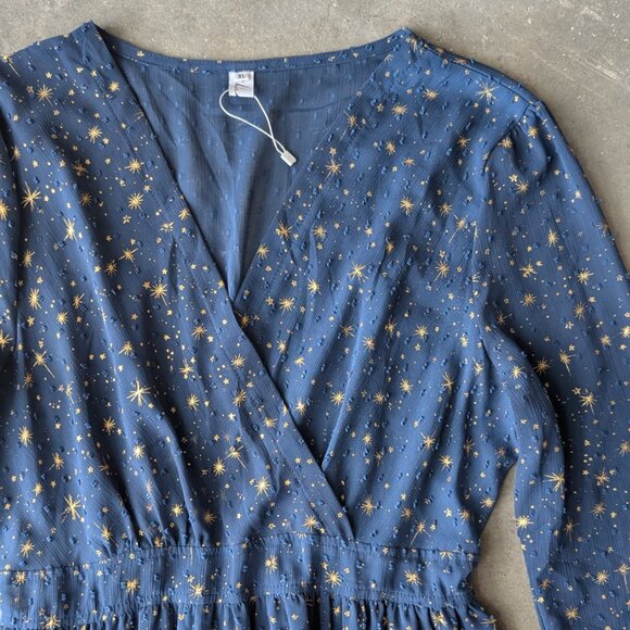 Chicwish Glory of Love Star Printed Maxi Dress in Navy NWOT size XL - Picture 4 of 10